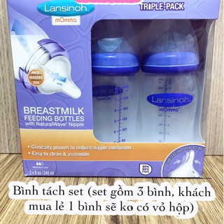 Bình sữa Lansinoh Momma 240ml núm ty siêu mềm