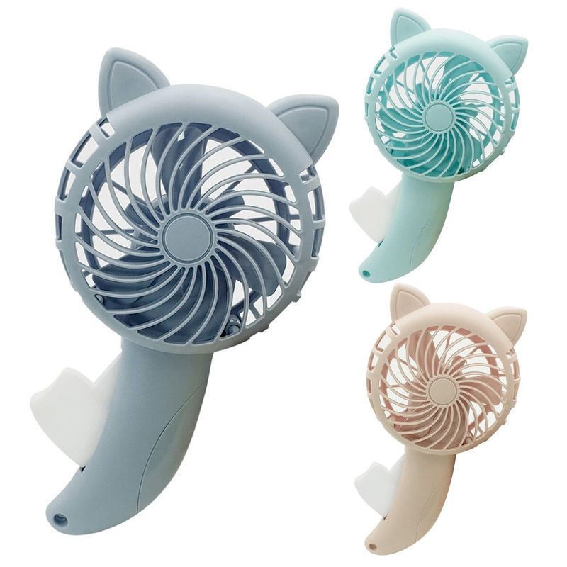 Quạt mini cầm tay FREESHIPQuạt cầm tay mini chạy cơ Cute Fan tai mèo nhiều màu sắc dễ thương