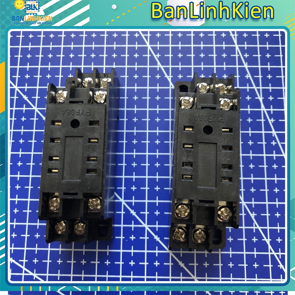 Relay trung gian omron 8 chân 12V/ 24V/ 220V/ Đế Relay