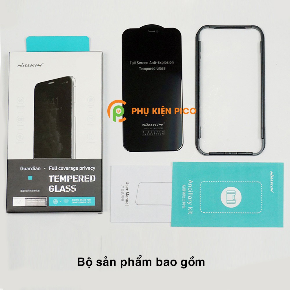 Kính cường lực Iphone 12 Pro / 13 Pro / 14 Pro chống nhìn trộm chính hãng Nillkin full màn hình cho Iphone 12 Pro