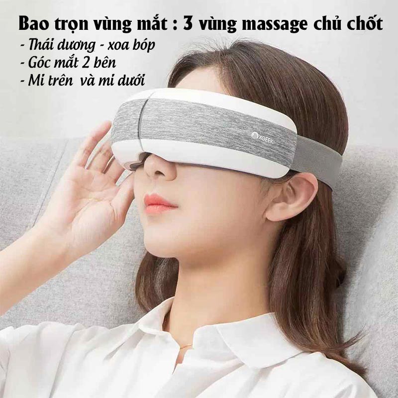 Máy massage mắt Xiaomi Youpin XGEEK E6 4 trong 1, massage thái dương, massage nhiệt, massage rung tần số cao