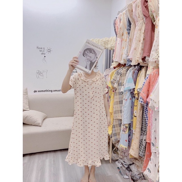 Váy MUSLIN cộc tay chất liệu cực kì thích