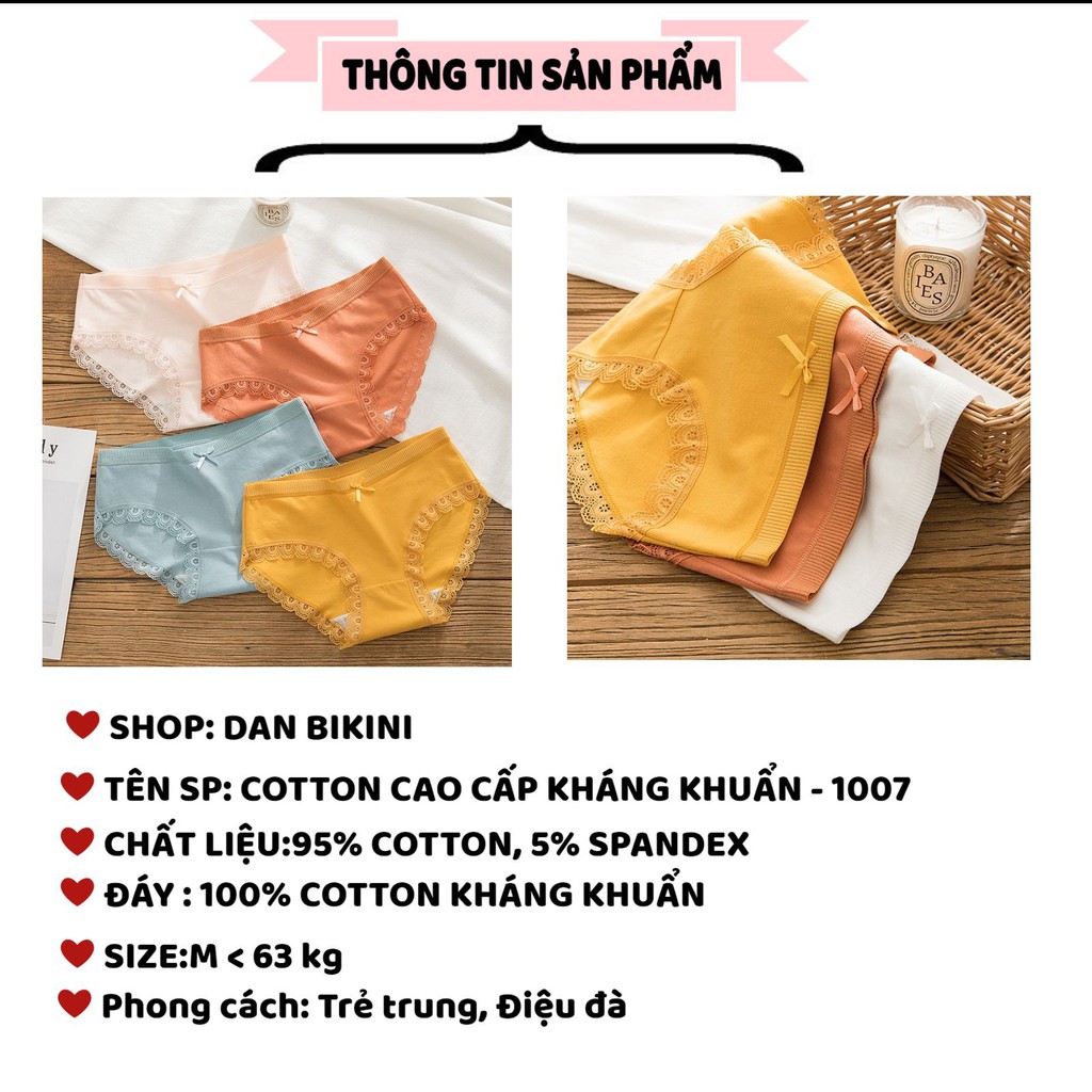 Quần Lót Nữ Cotton kháng khuẩn thoáng mát nữ tôn dáng xuất Nhật mẫu 1007