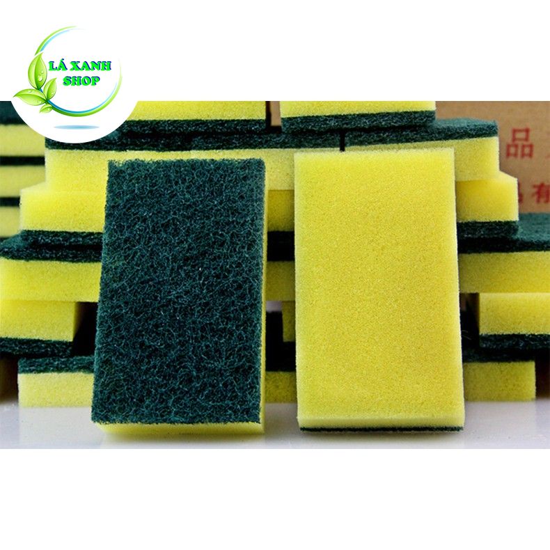 Miếng Rửa Bát Đĩa Chén Kiêm Cọ Xoong Nồi 2 In 1 (Nhiều Màu)