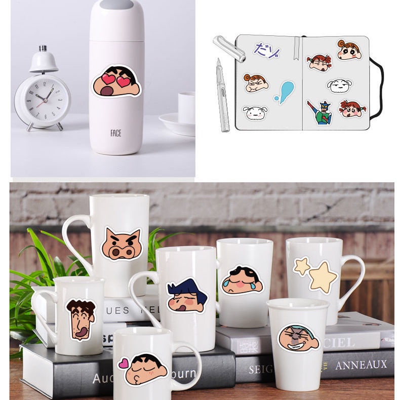 Set 40 Miếng Dán Trang Trí Điện Thoại / Máy Tính Chống Thấm Nước Họa Tiết Hoạt Hình Dễ Thương diy