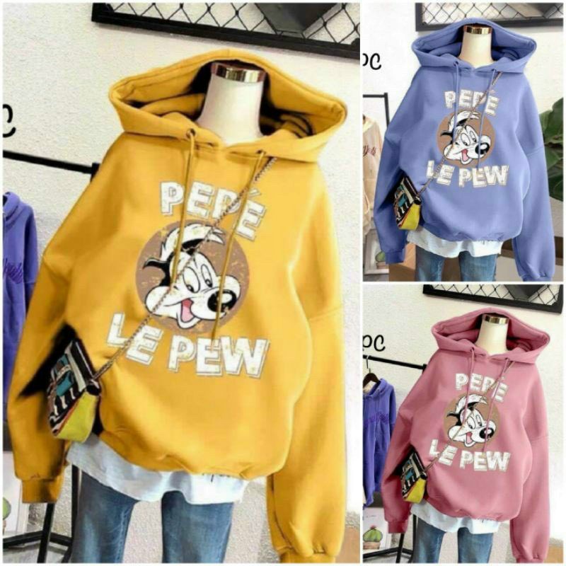 Áo khoác Hoodie form rộng sweater nỉ hoạt hình chuột Ulzzang Nam Nữ Hot trend Thời Trang Thu Đông