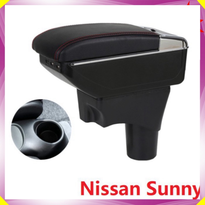 Hộp tỳ tay ô tô Nissan Sunny tích hợp 7 cổng USB (HÀNG LOẠI 1)