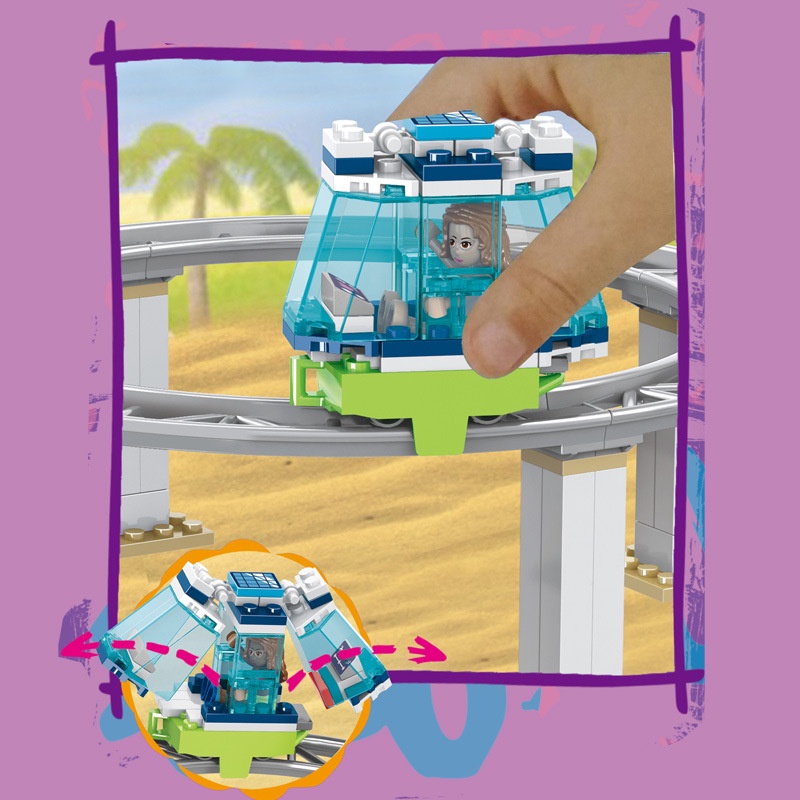 Đồ chơi xếp hình lego friends Đồ chơi bé gái Mô hình Công viên nước Heartlake City Resortc No. 3018 Với 1139 Chi Tiết