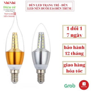 Bóng đèn LED nến 5w, đui xoáy nhỏ E14 - Đèn Trang trí, thay thế trong Đèn chùm ánh sáng vàng,trắng