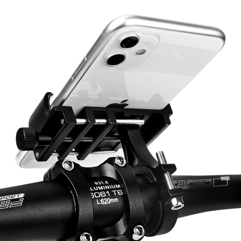 PEWANY For Bicycle Handlebar Mobile Bracket Aluminum Alloy Bike Phone Stands Bicycle Phone Holder 360 Degree Rotation Telephone Mount Bracket Anti-shake Anti-slip Adjustable GPS Holder/Multicolor