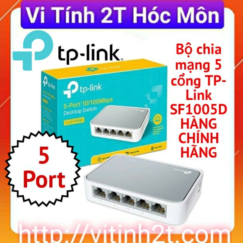 Bộ chia mạng 5 cổng TP-Link SF1005D HÀNG CHÍNH HÃNGwitch 5 PORT TPLINK 100M chính hãng ( SF1005D )&lt;br&gt;