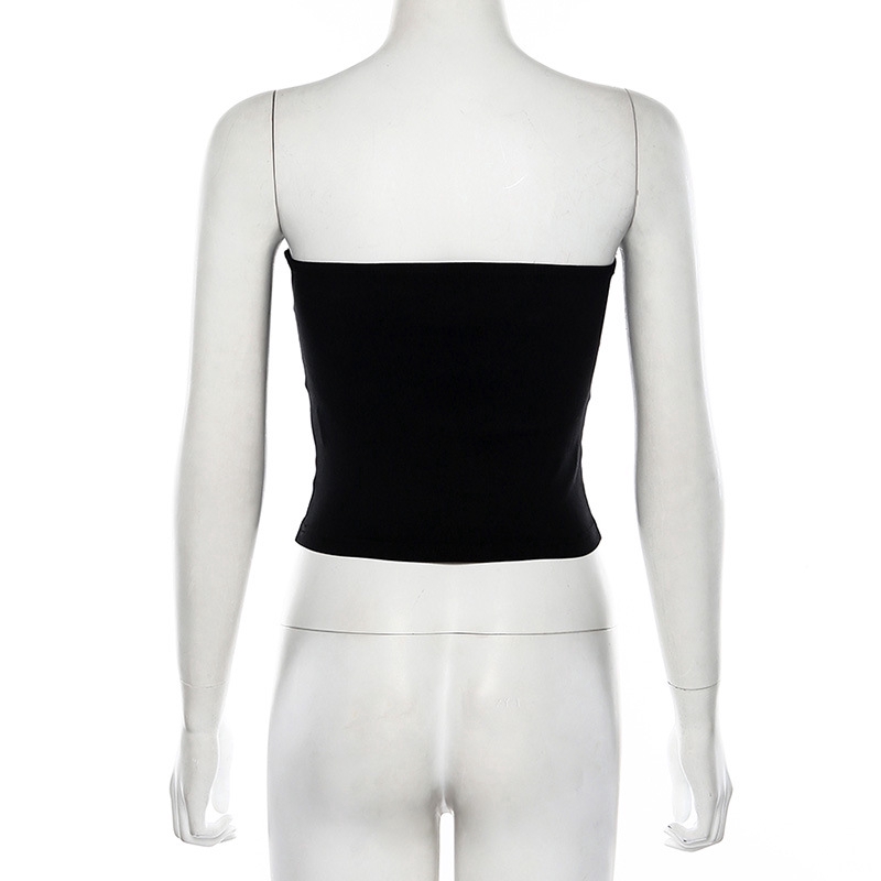 DUNEA Áo Tank Top Ôm Dáng Phối Nút Gợi Cảm Dành Cho Nữ