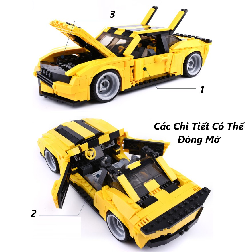 [584 CHI TIẾT-HÀNG CHUẨN] BỘ ĐỒ CHƠI XẾP HÌNH LEGO Transformer BUMBLEBEE - Lego Robot Biến Hình