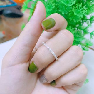 Nhẫn bạc 1 hàng đá