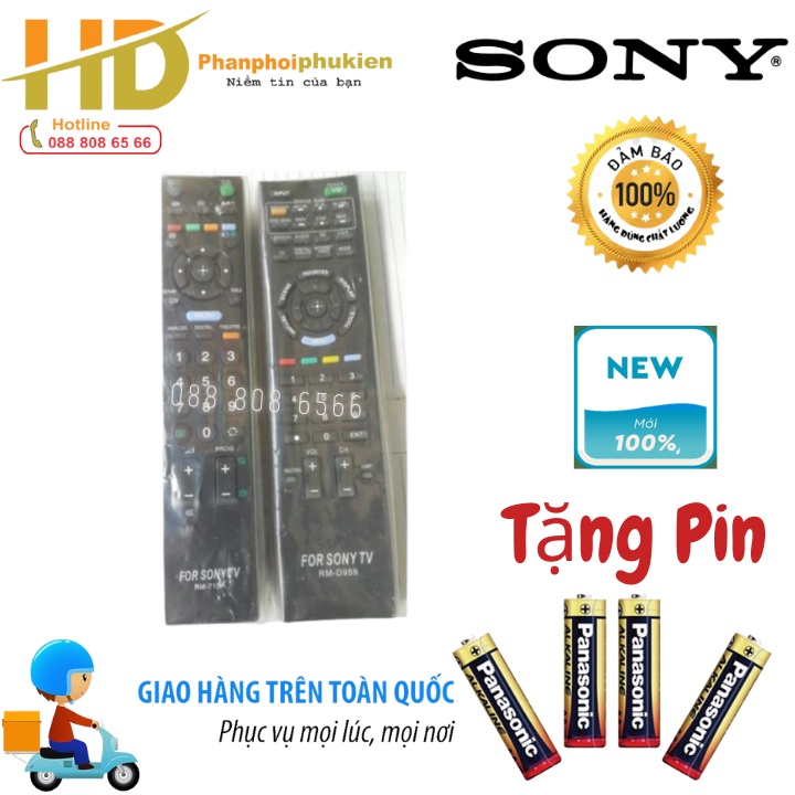 [FREESHIP 50K] REMOTE ĐIỀU KHIỂN LCD, LED TV SONY RM-715A và RM-D959 CHẤT LƯỢNG CAO