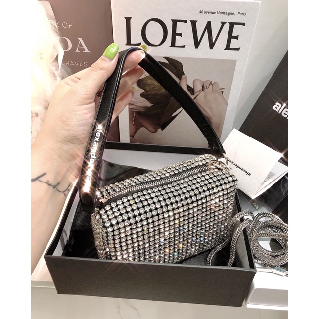 Túi đính đá kẹp nách size 19 fullbox