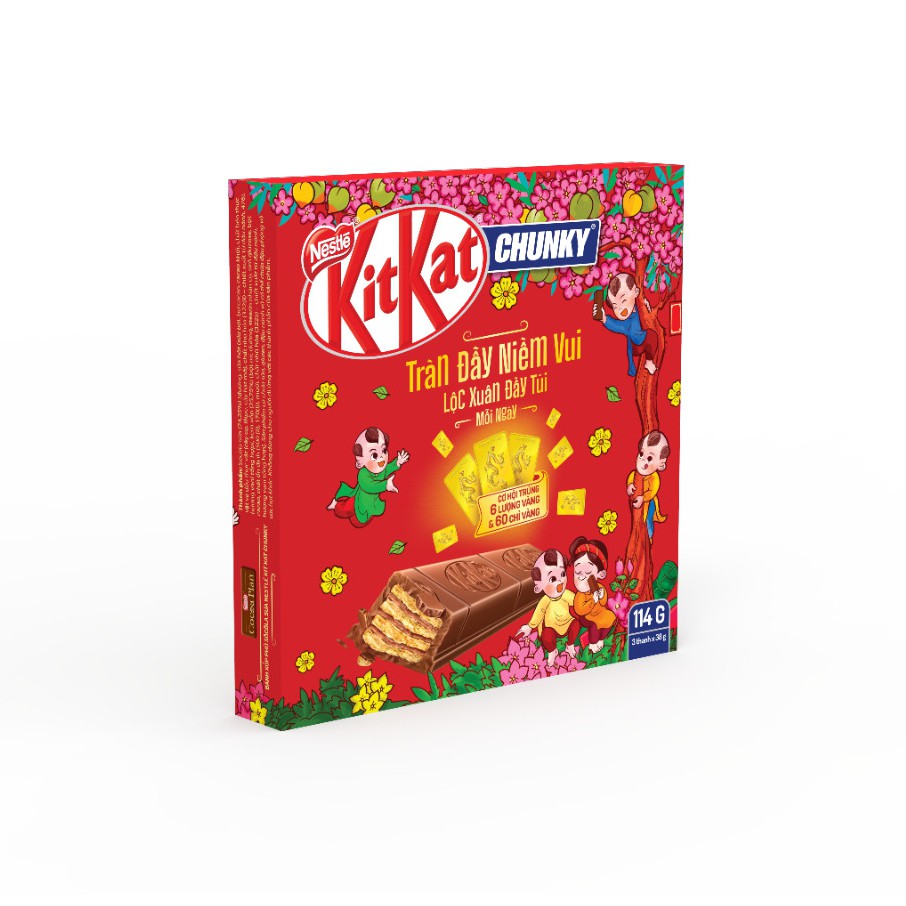 KitKat Tết Chunky Hộp 3 thanh 2F (136g)