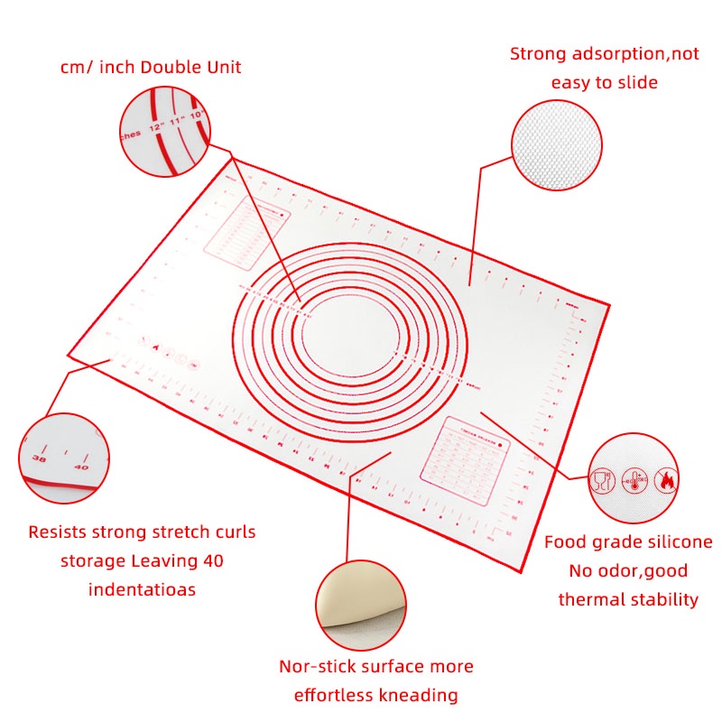 Tấm lót silicone sợi thủy tinh làm bánh tiện dụng