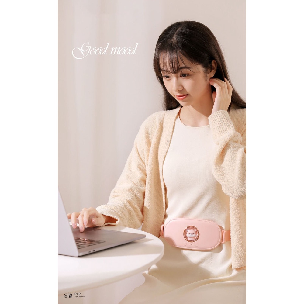 Đai massage Ráp làm ấm bụng giảm đau bụng đau lưng cho phụ nữ đến kì, chườm nóng giảm đau bụng kinh,hồi phục da sau sinh