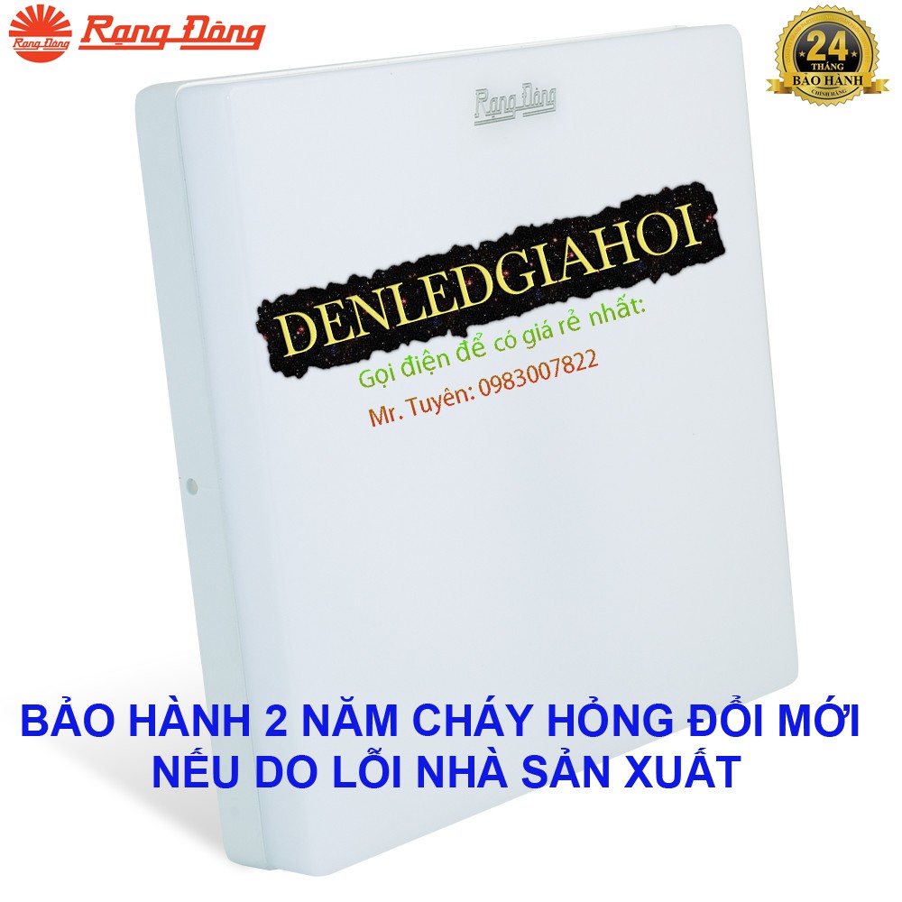 Đèn led ốp trần cảm biến 18W loại đế nhôm, tràn viền chính hãng Rạng Đông