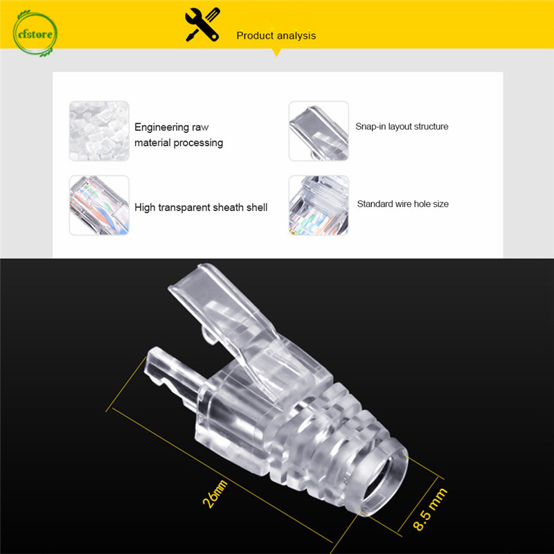 Đầu Bọc Dây Cáp Mạng Cf Cat7 Rj45