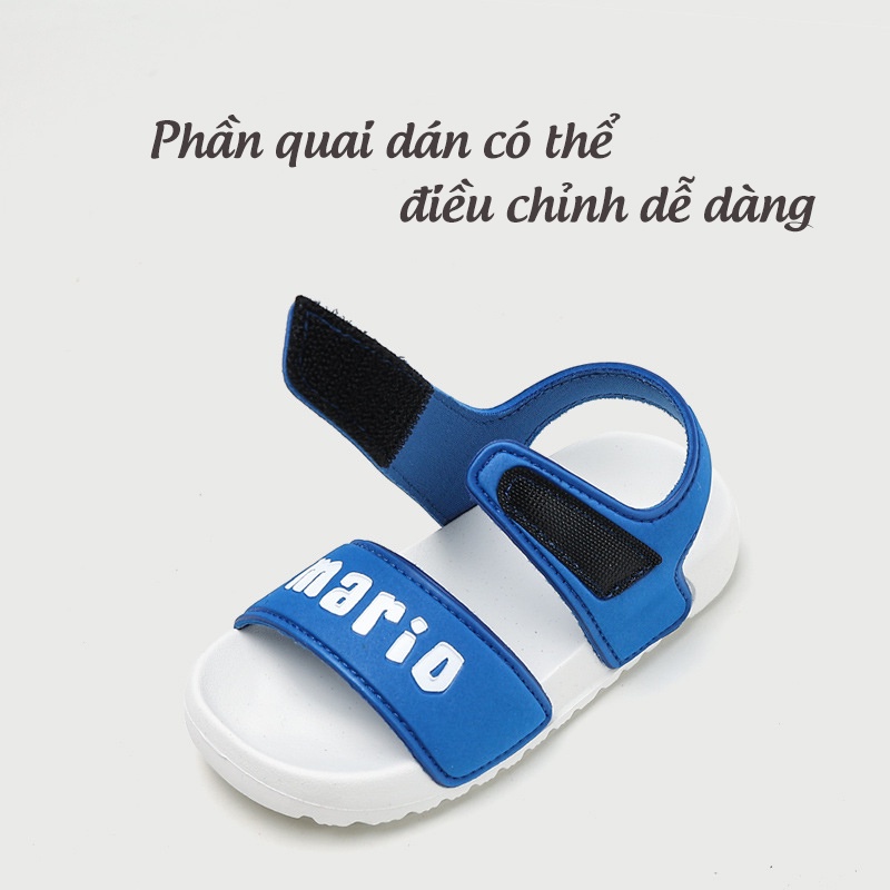 Dép sandal quai dán cho bé Cheerful Mario chính hãng - Mã K38