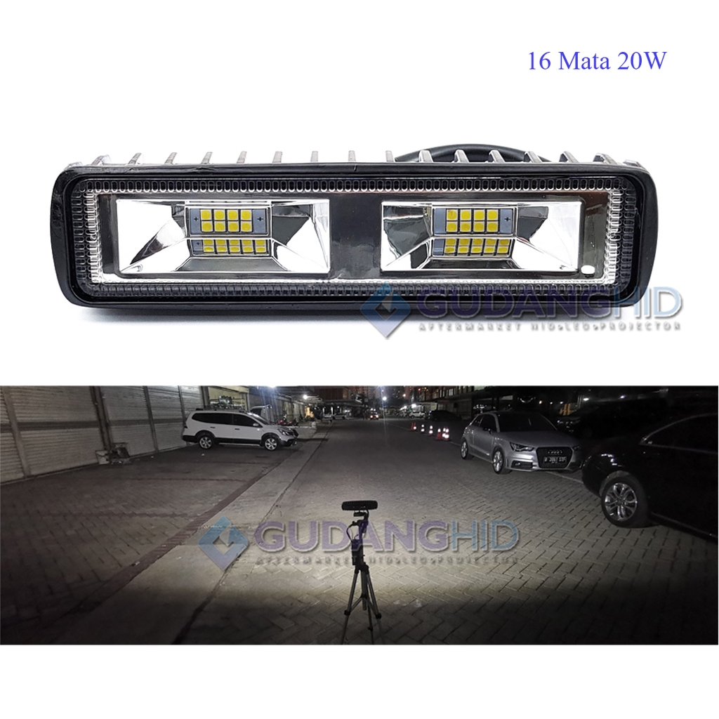 Đèn pha LED Cree 16 bóng 20W 12V-24V