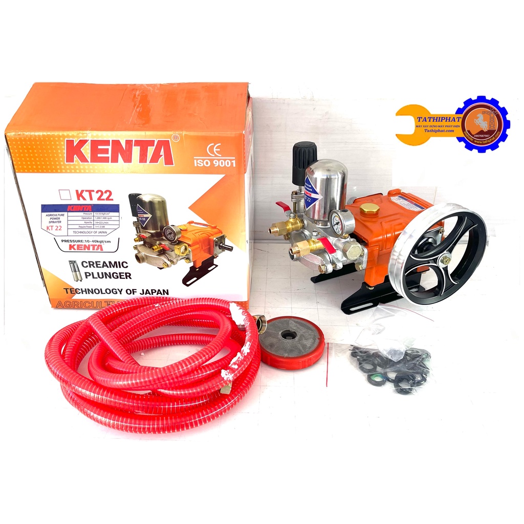 Đầu bơm xịt rửa xe áp lực ty sứ KENTA Model KT-22 1 HP | Công nghệ Nhật Bản| Bảo hành 12 tháng