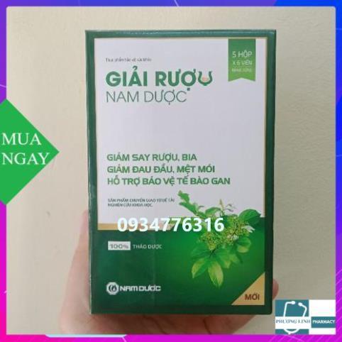 Viên giải say nam dược 1 hộp 5 vỉ x 6 viên