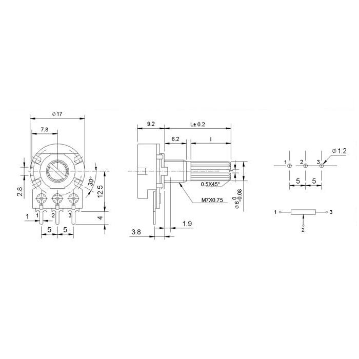 Biến trở (triết áp) WH148 đơn