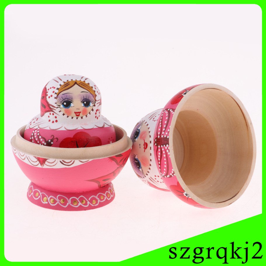 Bộ 10 Búp Bê Nga Matryoshka Bằng Gỗ