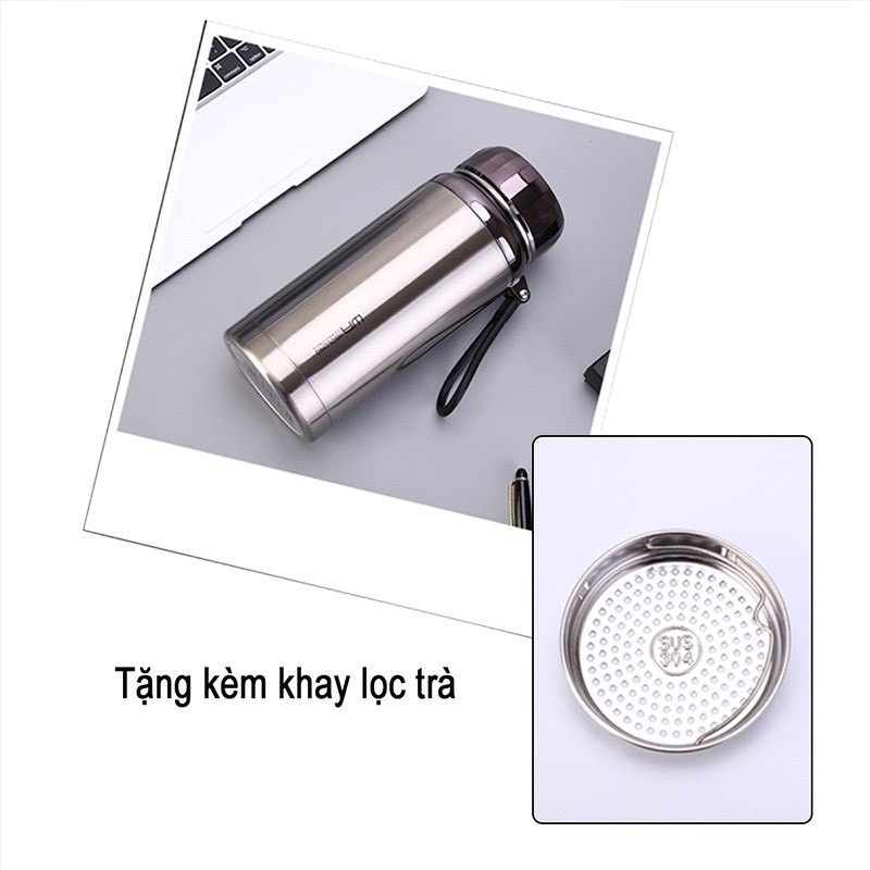 BÌNH GIỮ NHIỆT 1500ml LẮP KIM CƯƠNG CAO CẤP- inox 304