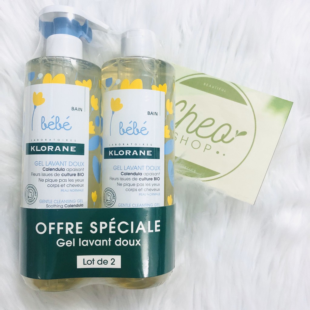 [CHÍNH HÃNG]Sữa tắm gội 2 in 1 bébé Klorane