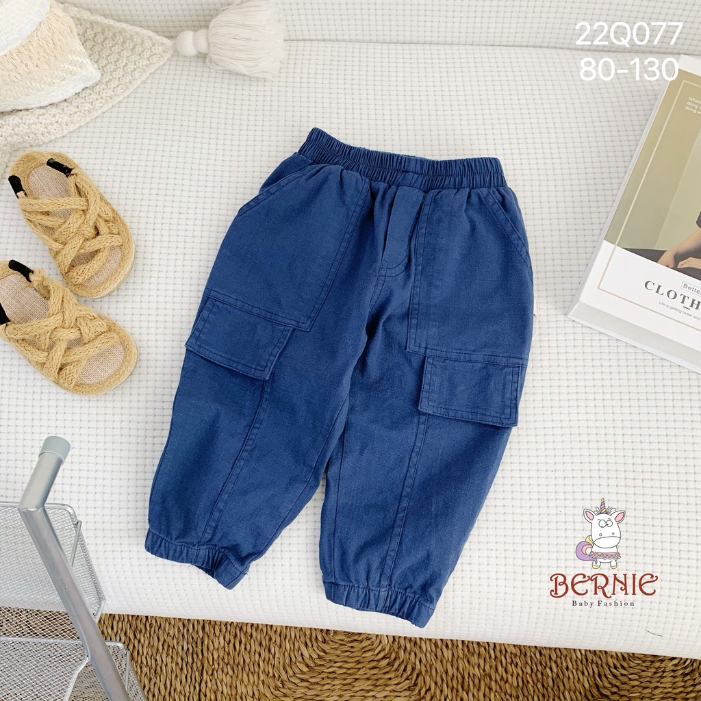 Quần jogger túi hộp cho bé trai sz 80-130( 1-7 tuổi)- Bernie