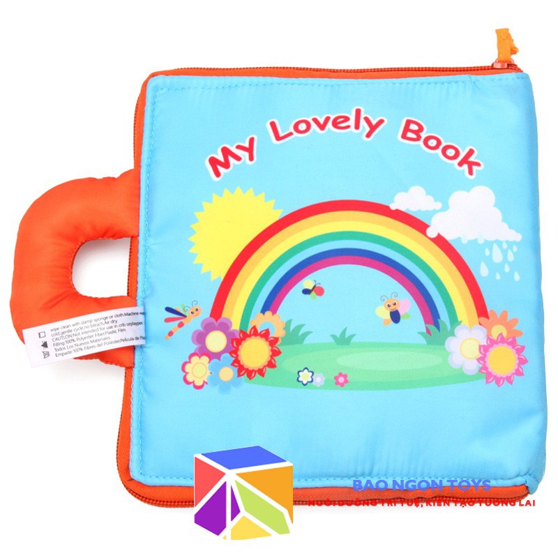 SÁCH VẢI BÓC DÁN RÈN LUYỆN KỸ NĂNG VẬN ĐỘNG TINH VÀ GIÁC QUAN, ĐỒ CHƠI MONTESSORI GIÁO DỤC SỚM CHO BÉ-BAO NGON TOYS SV73