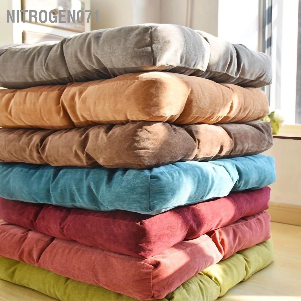 ❤️ Nitrogen071 Đệm Vuông Ngồi Bệt Vải NHUNG Đệm ngồi bằng vải nhung dày dặn bông trải sàn thoải mái Gối cho phòng khách thiền định