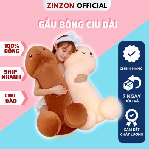 Gấu bông ciu dài size bự êm mịn dễ thương nhồi bông cao cấp ZinZon