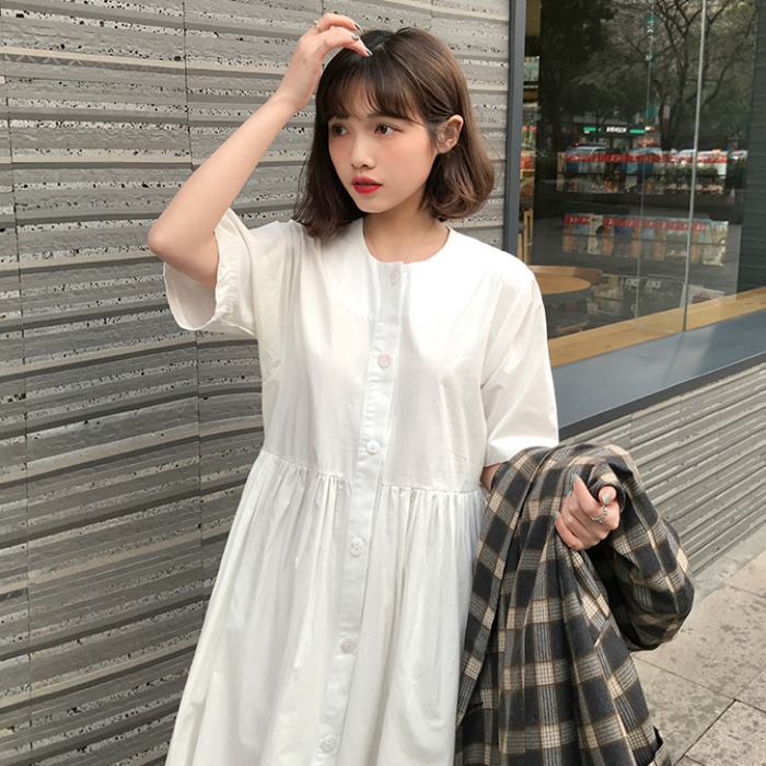 Váy/ Đầm babydoll trắng nữ sinh 2020