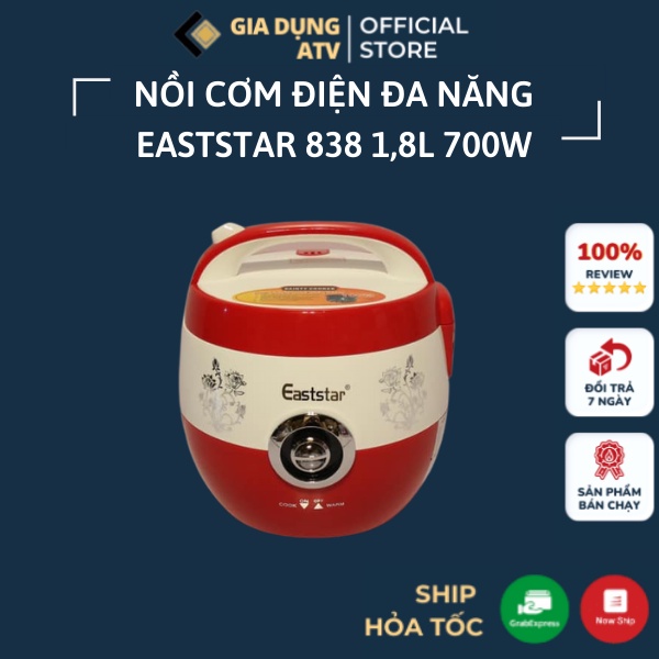 Nồi cơm điện đa năng , nồi cơm điện thông minh EASTSTAR-838 1,8L chống dính cho 5 6 người ăn (bảo hành 12 tháng)