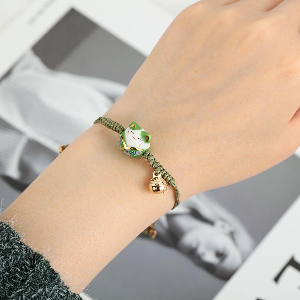 JONYE Vòng Đeo Tay Hình Con Mèo Bằng Sứ