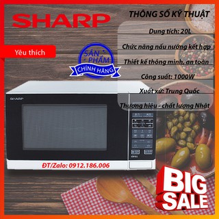 Lò Vi Sóng Điện Tử Có Nướng Sharp R-G272VN-S - Hàng chính hãng