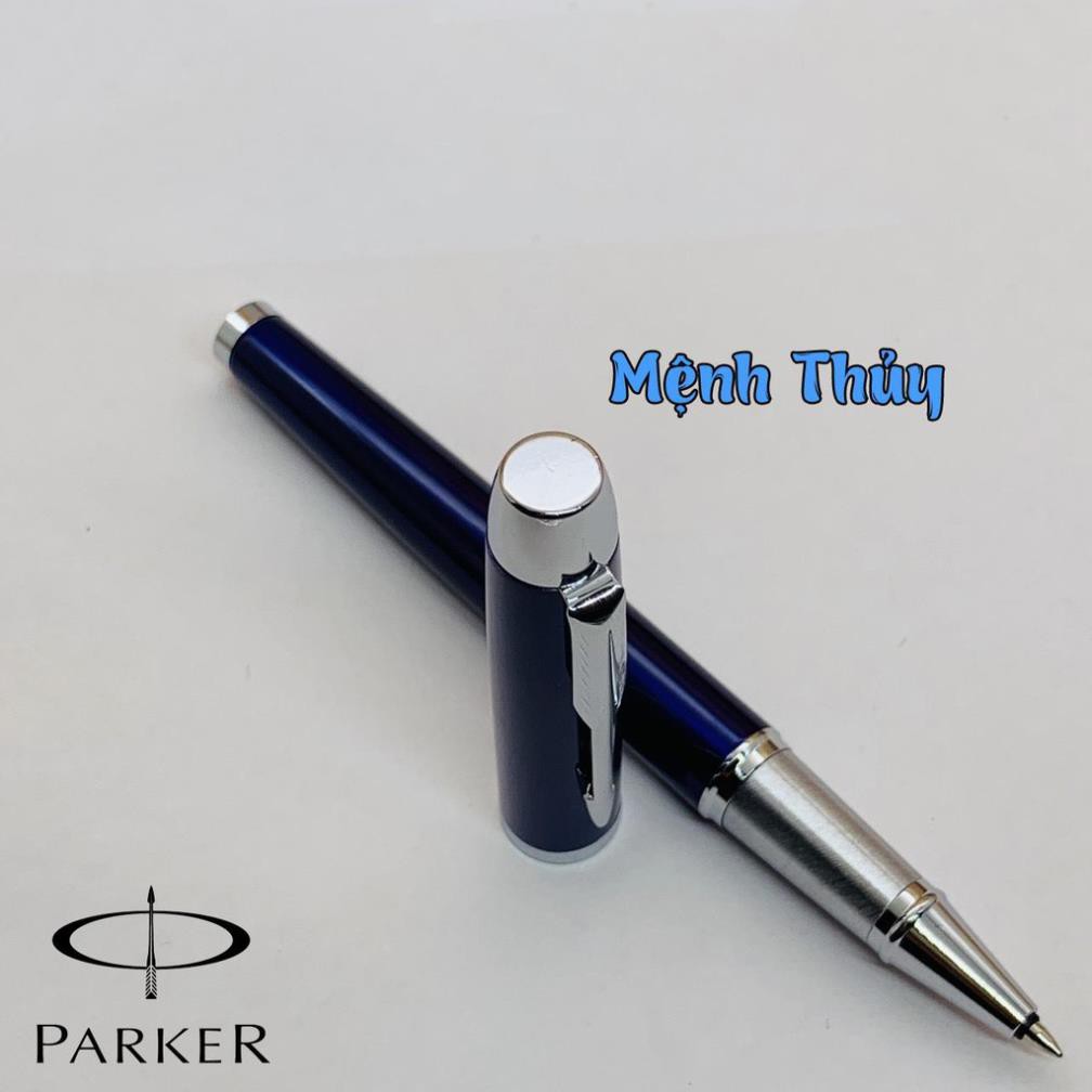 [TẶNG KÈM RUỘT BÚT] Bút Parker IM Blue cài trắng - Ngòi dạ bi, 0.5 mm, mực mịn, viết đều ở mọi góc nghiêng