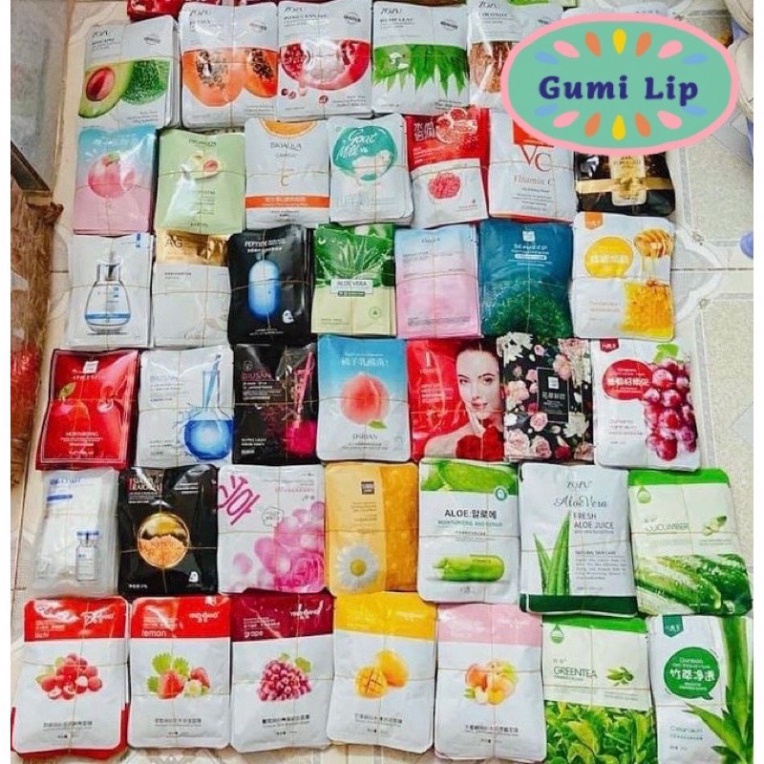 Combo Mix 100 Miếng Mặt Nạ Mask Nội Địa Trung Bioaqua Images mặt nạ dưỡng da
