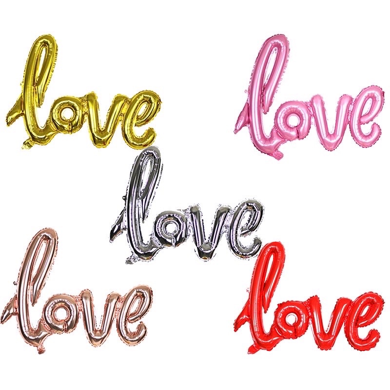 bóng chữ love liền size to trang trí ngày cưới, cầu hôn