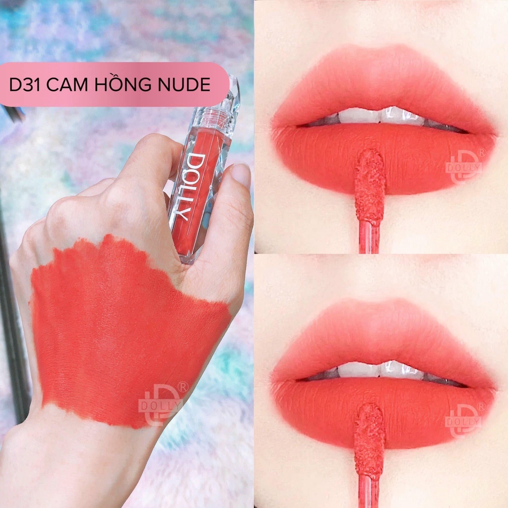 Son Kem Lì  DOLLY DIAMOND VELVET Không Chì Cao Cấp NEW 2022