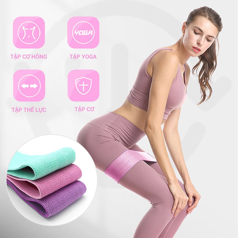 SET 3 dây tập gym, tập mông mini band GoodFit GF914MB _LEMA SPORT