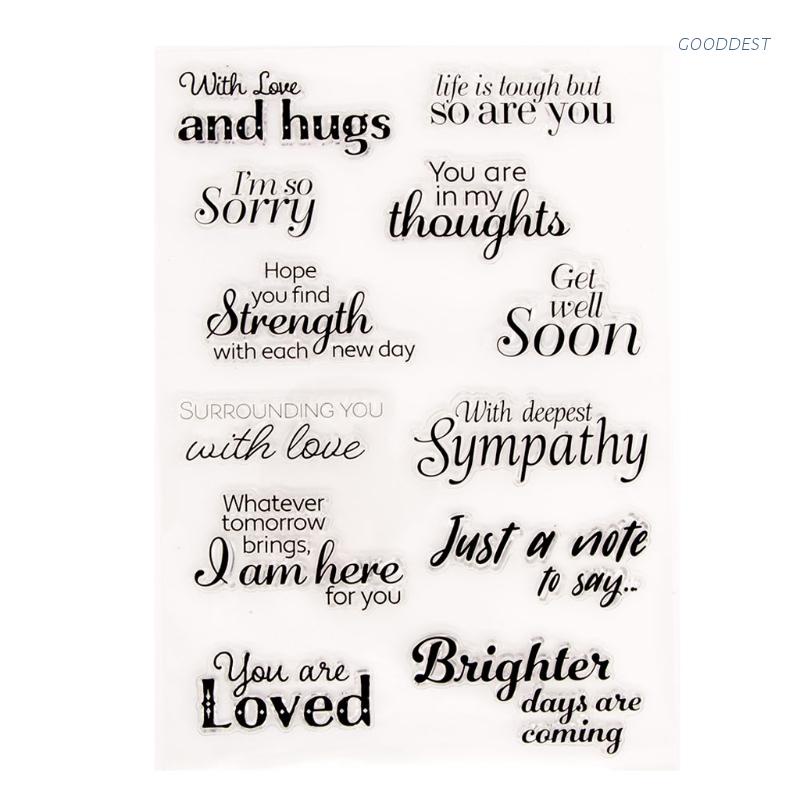 Con dấu silicone trong suốt in chữ cái ý nghĩa dùng để trang trí thiệp