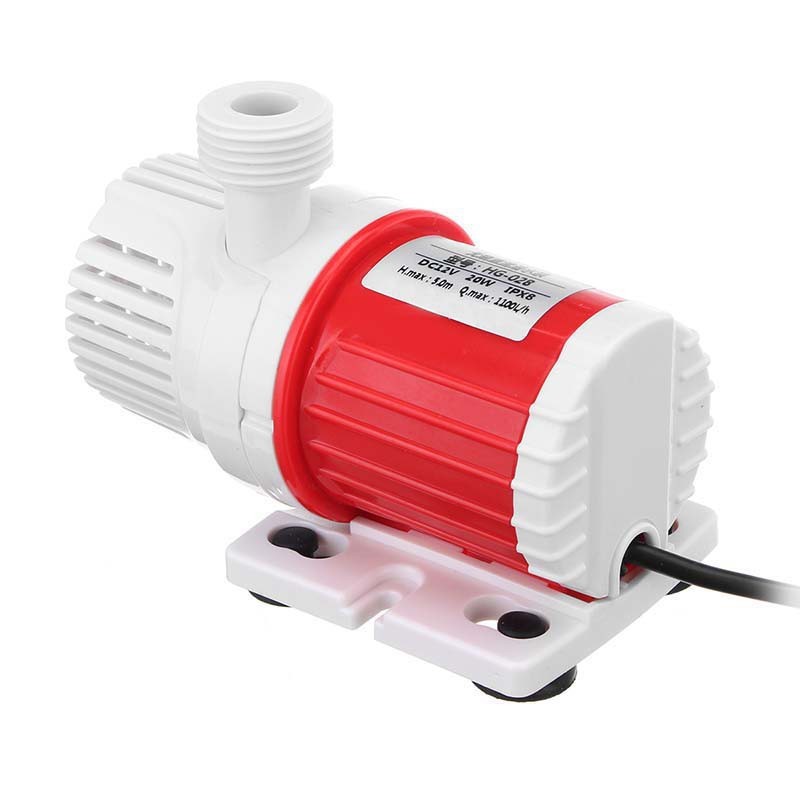 Máy bơm nước mini 12V bơm chìm không chổi than trục lõi gốm 1100 lít giờ