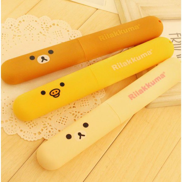 [Mã LIFEHLSALE2 giảm 10% đơn 0Đ] Hộp Đựng Bàn Chải GẤU RILAKKUMA Du Lịch Tiện Lợi Thế Hệ 2 H177