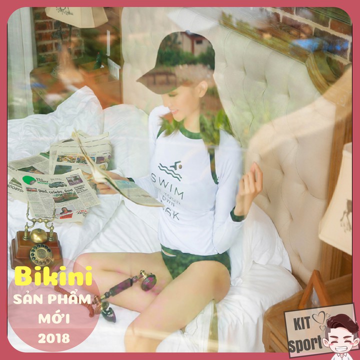 Bộ Đồ bơi đi tắm biển nữ Bikini 3 mảnh (Set Áo dài, quần lót,áo lót) 1709 - Cửa Hàng Nam Ken Sport